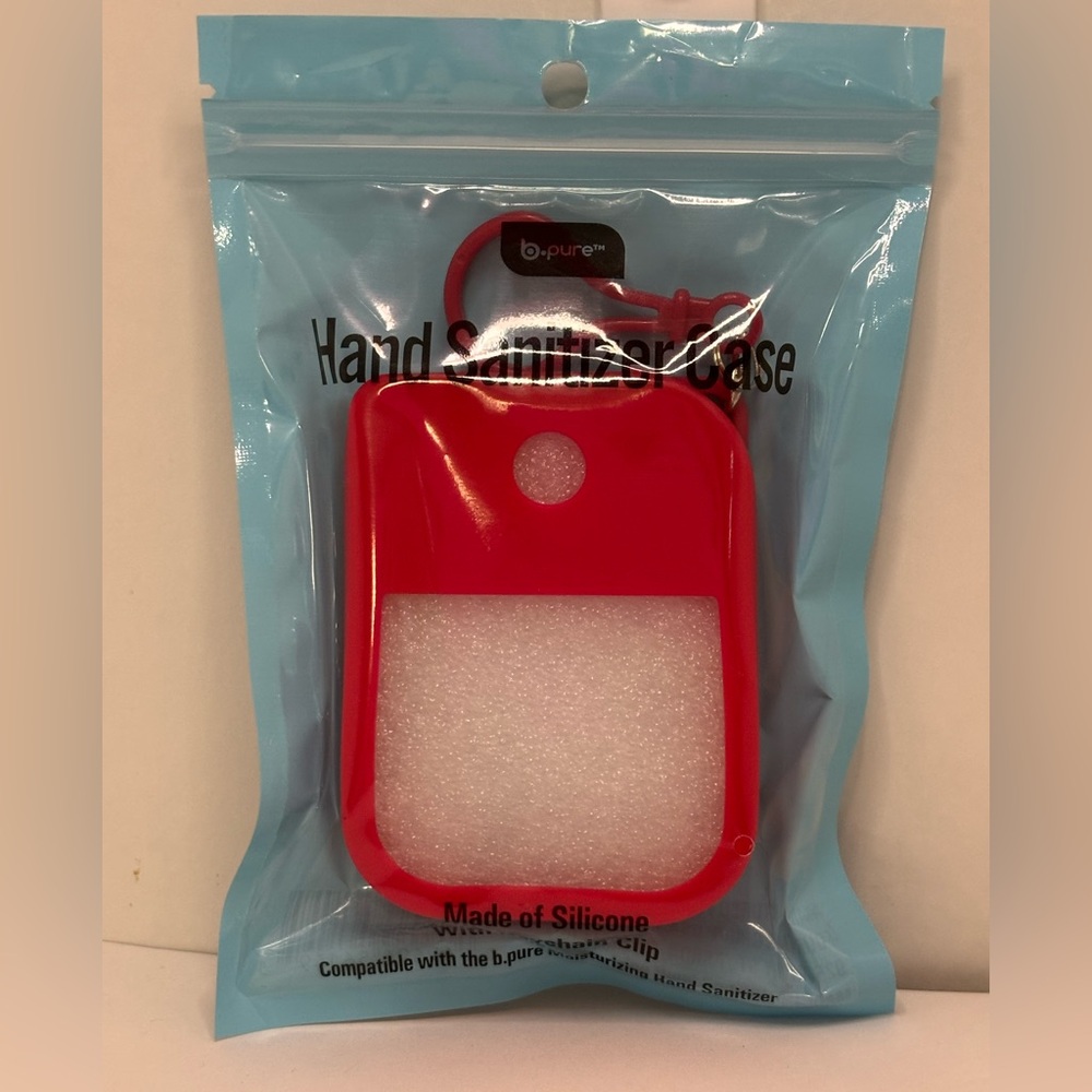 💋5/$25💋 Hot pink Silicone Hand Sanitizer Case